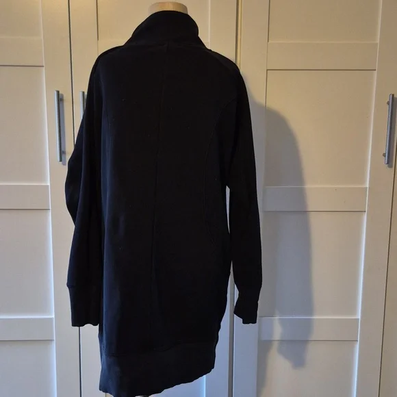 Athleta 1/4 Zip Pullover Sweatshirt Top Funnel Neck Black, Size L - Picture 4 of 5